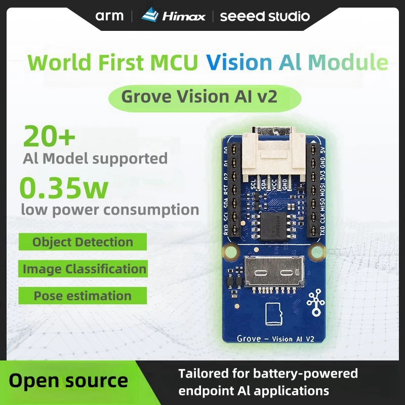 Grove vision ai modul v2-arm Cortex-M55 & Ethos-U55, tensor flow und pytorch unterstützt, arduino, himbeer pi, xiao esp32c3 Image