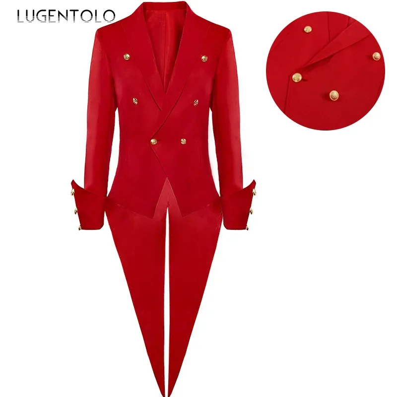 Männer Mittelalterlichen Graben Gericht Prinz Frack Renaissance Kostüm Retro Casual Neue Halloween Smoking Weihnachten Party Lange Jacken Image