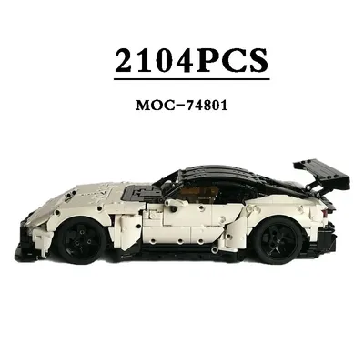 Auto MOC-74801 Spur spezielle Auto Supersport wagen mechanische Version 2104pcs Baustein Spielzeug Image