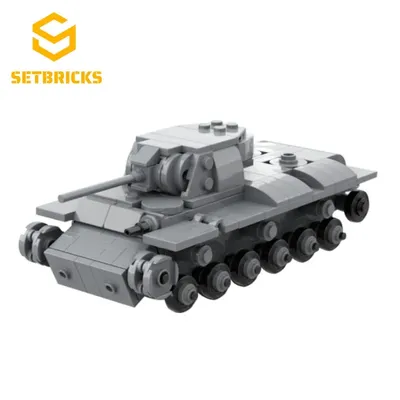 Set bricks moc ww2 KV-1 sowjetischen schweren panzer bausteine diy militärische klassische sammlung Image
