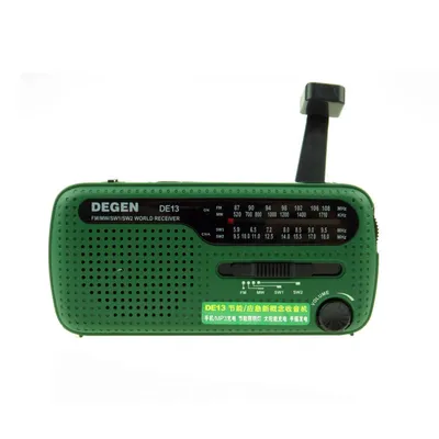 Degen de13 Taschenlampe fm Sonnen wecker Radio kann Ihr Telefon Not radio tragbar fm mw sw Kurbel