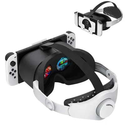 Verbessertes VR-Headset für Switch OLED/Nintendo Switch-Zubehör, 3D-VR-Brille, Switch VR Labo-Brille mit verstellbarem Headset