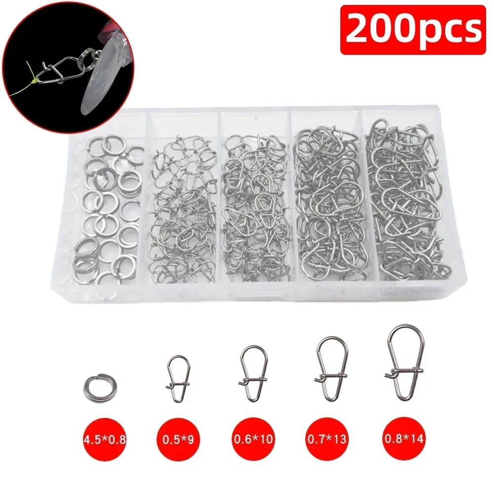 200-Köder-Pin-Set, Kürbis-Pin, verbesserter Stift + abgeflachter Doppelkreis-Angelausrüstungsstecker Image