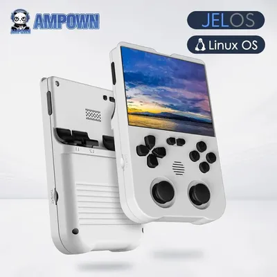 Ampown xu10 Handheld-Spiele konsole 3.5 "ips Bildschirm 3000mah Batterie Linux Jelos System Image