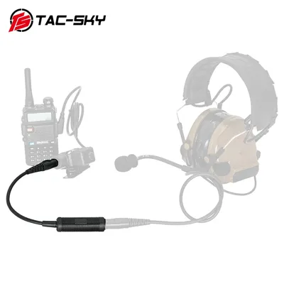 TS TAC-SKY Taktisches Headset-PTT-Adapterkabel, Militärstandard, 7,0 mm Stecker für U-174 Image