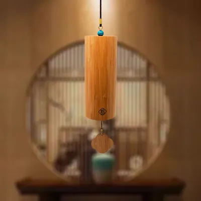 Heißer Verkauf Bambus Akkord WindChimes Handgemachte Holz Musik Glockenspiel Boho Wind Chime Outdoor