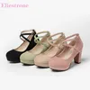 Neue bequeme rosa grüne Frauen Pumps heiße hohe Plattform Absatz Büro Dame nackte Schuhe plus kleine große Größe 12 30 43 46 48