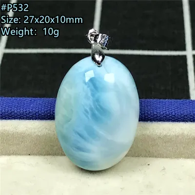 Top Natürliche Blau Larimar Anhänger Schmuck Für Frauen Mann Liebe Glück Geschenk Silber Kristall