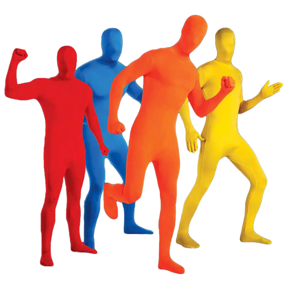 Unsichtbarkeit Overalls Halloween Kostüm Bühne Zeigen Engen Kostüm Grün Schwarz Kinder Erwachsene Cosplay Leistung Milch Faser Kleidung Image