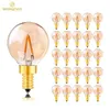 Vintage G40 1W Led Filament Globe Glühbirnen E12 E14 Basis Dimmbare Gold Tönung Glas String Licht