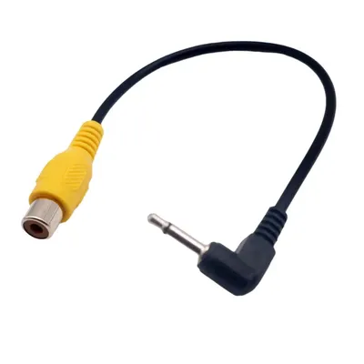 1pc 3,5mm 1/8 "Stecker Rechtwinklig Mono Zu RCA Telefon Weibliche A/V Adapter Kabel 20cm