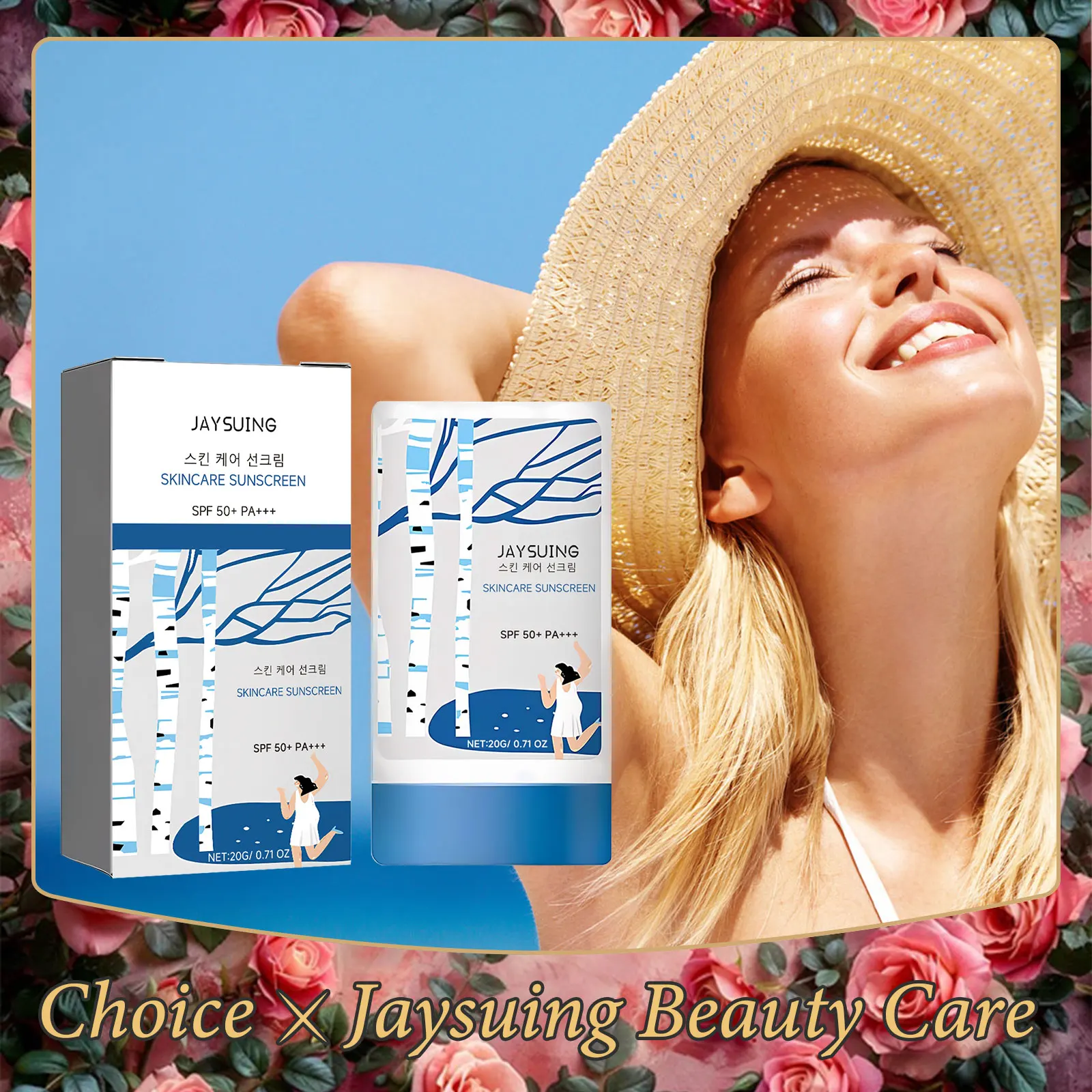 UV-Schutz Sonnenschutz stift SPF 50 feuchtigkeit spendende Antioxidans Öl kontrolle Solar blocker Sonnencreme wasserdichter Sonnenschutz stift 20g Image