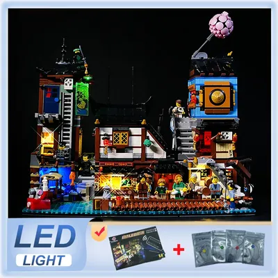 DIY-LED-Beleuchtungsset für LEGO 70657 NINJAGO City Docks (nur LED-Licht, ohne Blöcke) Image