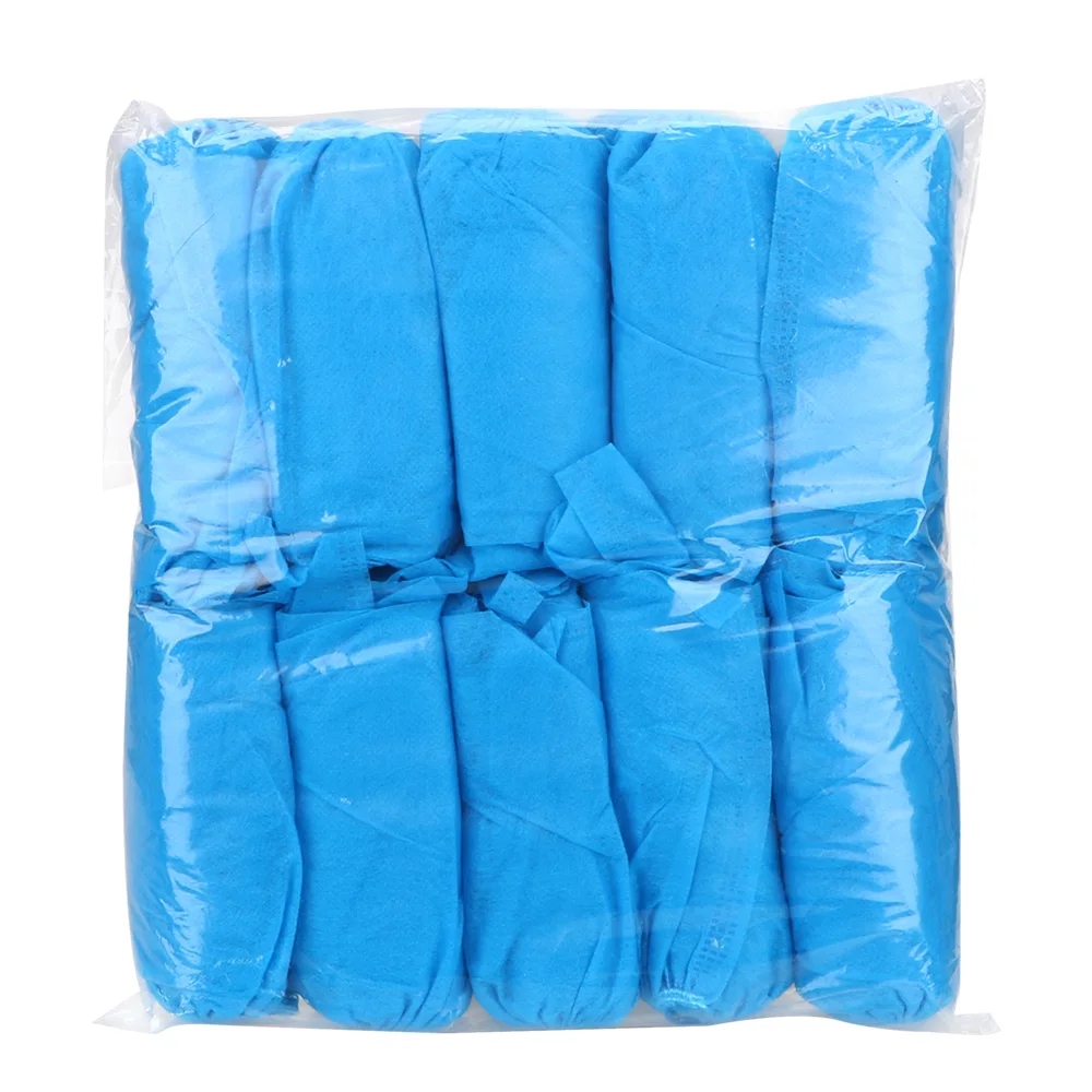 100 Stück rutsch feste Schuh überzüge Einweg-Schuh überzüge Vliesstoff übers chuhe Gummiband atmungsaktiv staub dicht