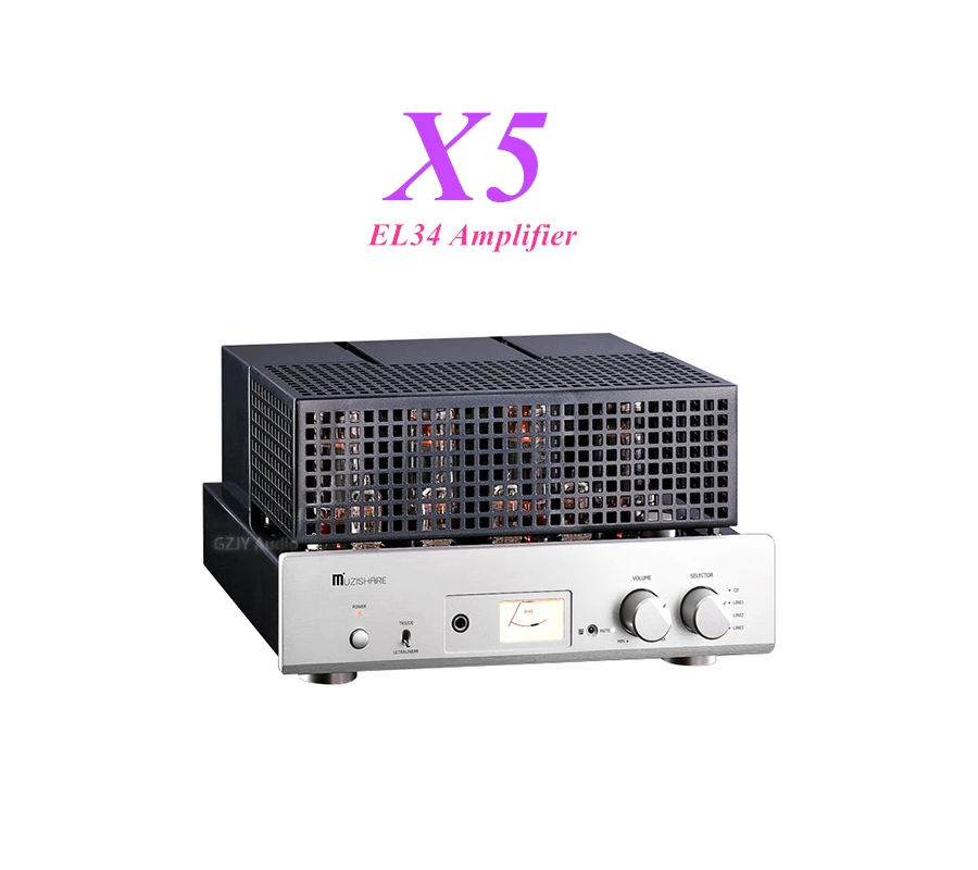 Muzishare x5 integrierter Verstärker el34 elektronischer Röhren leistungs verstärker, der zwischen Transistor und super linear schalten kann Image