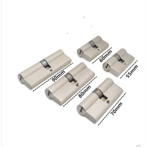 Doppel Geöffnetes Schloss Tür Fenster Sicherheit 55 60 70 80 90mm Zylinder Wohnzimmer Lock Griff Angepasst Messing Schlüssel kupfer Image