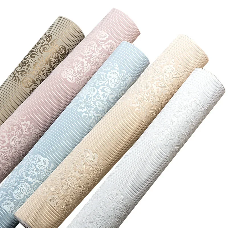 Wohnkultur Tapete Luxus Schlafzimmer Tapeten 3d Gestreifte Tapete Europäischen Stil Große Geprägte Blumen Tapete Image