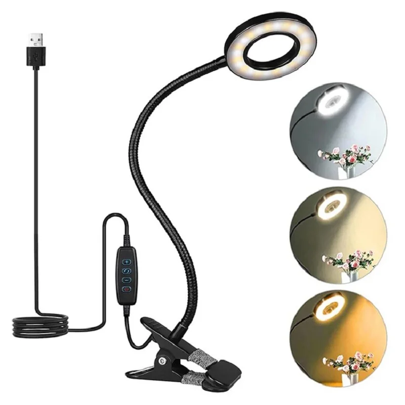 Flexible LED Vertikale Beleuchtung Schreibtischlampe Desktop Arbeit Schreiblampe Schlafzimmer Einstellbare Klemmung Bett Licht Schreiben Leselampe