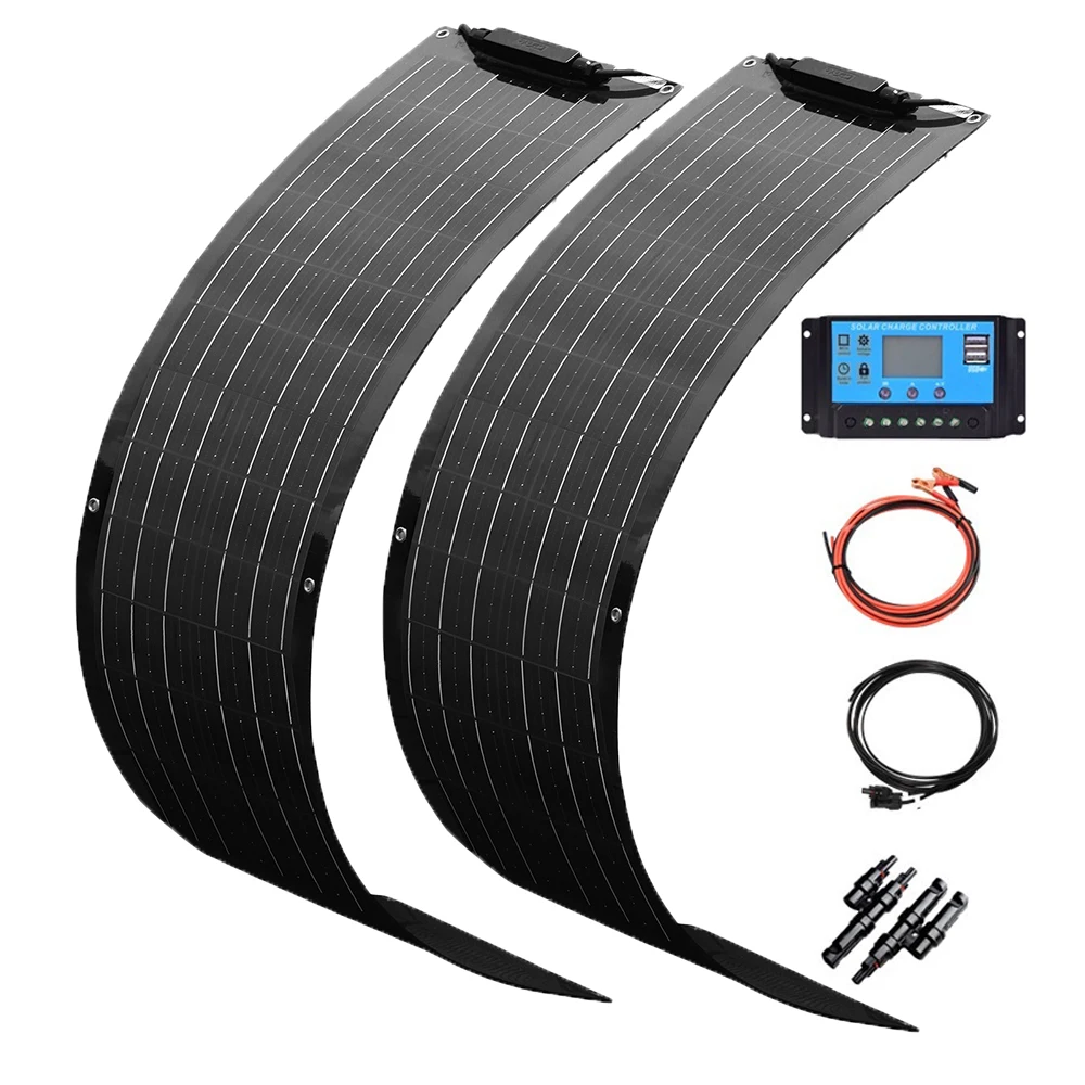 XINPUGUANG 100W Flexibles Solarpanel Monokristallines Silizium 50W 100 Watt Solarmodule für Boot Auto Wohnmobil Yacht 12v/24V Batterieladung 50 w Solar Panel 100 W Solar Panels Solar cell kit module