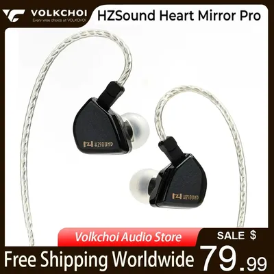 Hzsound Herz spiegel Pro In-Ear-Monitore Kopfhörer 10mm cnt dynamischer Treiber mit Mikrofon 2pin 2.5/3.5/4,4mm Stecker abnehmbares Kabel Image