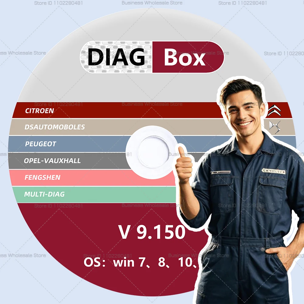 Auto-Programmiersoftware Diagbox V9.150 mit Riss Professionelle Diagnosetools Geschenk: PP-2000 V24.99 mit Keygen Le-xia3 V47.99 Image