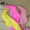 Stretch Slim Overknee-Stiefel Damen Spitzschuh Stiletto Heels Herbst 2023, neue große Damenschuhe