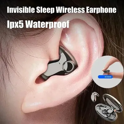 Schlaf unsichtbares Stereo-Headset ipx5 wasserdichte drahtlose Bluetooth-Ohrhörer Ohrhörer mit Image