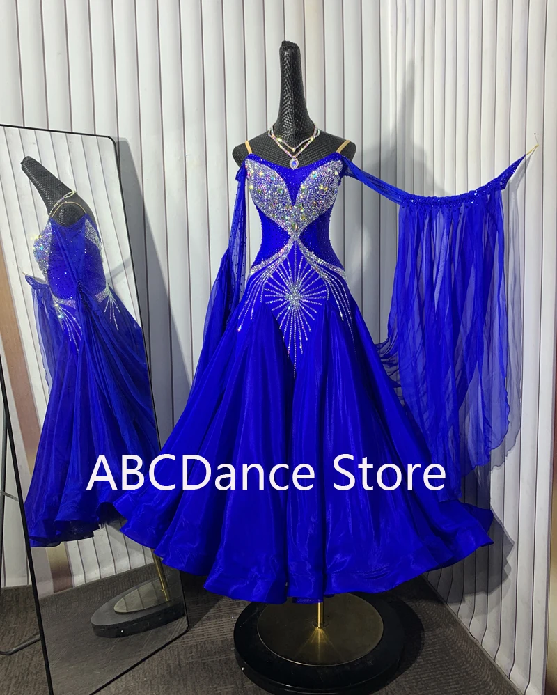 Frauen Ballsaal Tanz kleid Standard Tanz kleid Ballsaal Kleid für den Wettbewerb moderne Tanz kostüm Abc dance Store Image