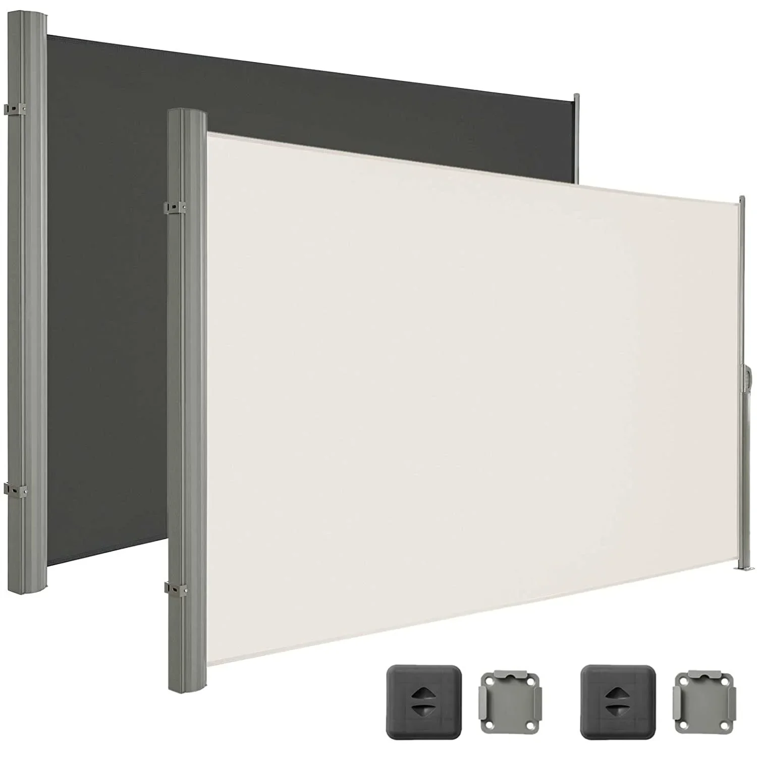 Einziehbare Seitenmarkise, Außenterrasse, Pool, wasserabweisend, Garten, Terrasse, Sonnenschutz, Sichtschutz, Teiler, Deck, Windzaun Image