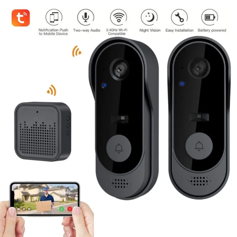 Tuya WIFI Kamera Türklingel HD Video Intercom Outdoor Drahtlose Wasserdichte Türklingel Sicherheit Schutz IR Nachtsicht Smart Home Image