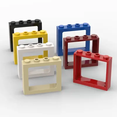 Zug Fenster 1x4x3 Container Rahmen Gebäude Block MOC Teile Spielzeug Für Kinder Kreative Pädagogisches Kompatibel 6556 10 teile/los Image