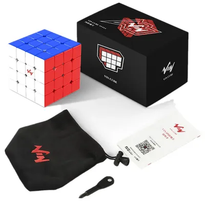 Vin Cube 4x4x4 Zauberwürfel Magnetisches UV-Aufkleberloses Spielzeug für Kinder Professionelles Spielzeug Cubo Magico Puzzle Cube Image