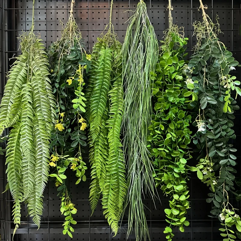 1PC Künstliche Hängende Grünpflanzen Gefälschte Rattan Wandbehang Kunststoff Rebe für Hausgarten Restaurant Dekoration Weiche Landschaftsbau Image