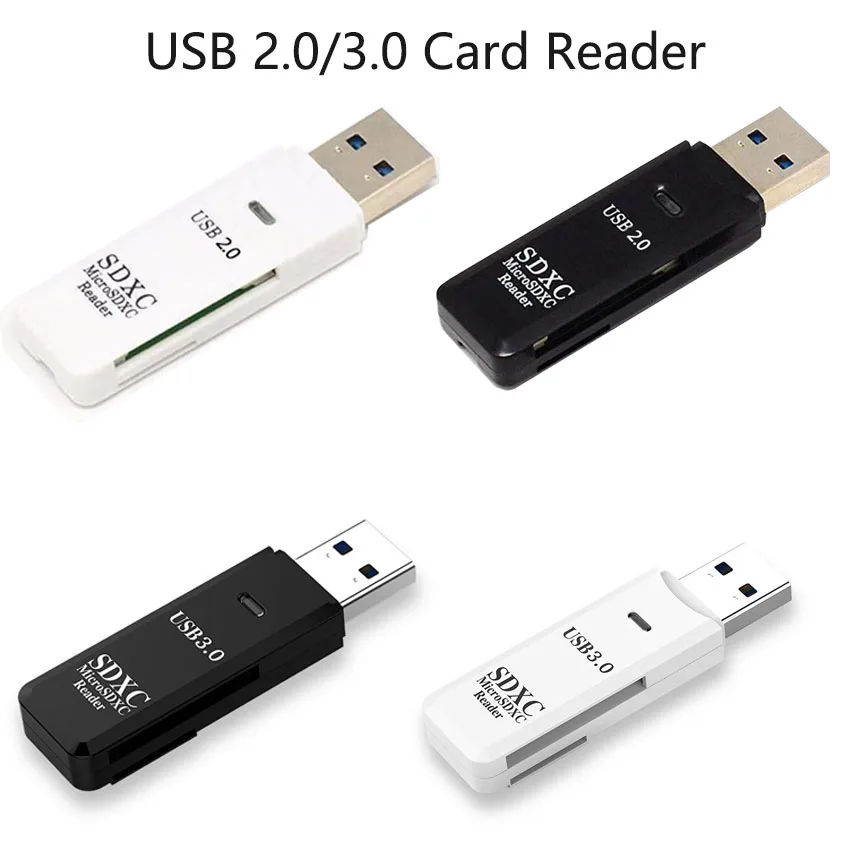 2-in-1 USB 3.0 Kartenleser Micro SD Kartenleser USB-Adapter Hochgeschwindigkeits-Kartenleser TF-Speicherkarte für PC Laptop Zubehör Image