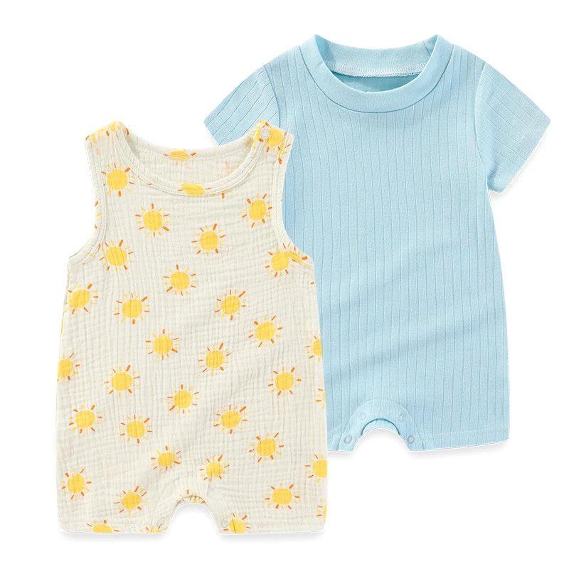 Cartoon 2 teile/los Baby Mädchen Body suits Neugeborene Onesies Sommer Ärmel Baby kleidung Image