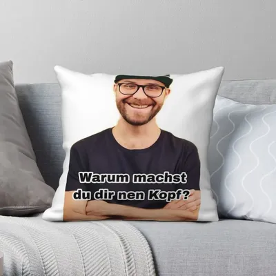 Mark Forster Why Are You Banging Your Head Kissenbezug, Polyester, Leinen, Samt, bedruckt, Image