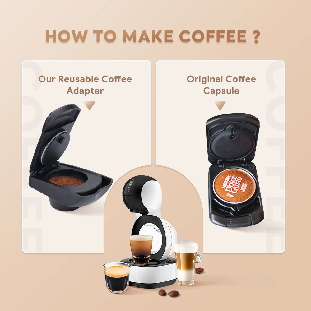 Kaffee adapter für Dolce Gusto Lumio DG325 wieder verwendbarer Kapsel adapter halter Espresso Kaffee Kapsel filter konvertieren