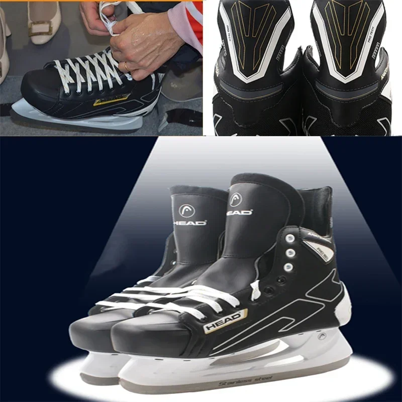 2025, Winter-Profi-Eishockey-Skates-Schuhe mit Eisklinge, PU, verdickt, warm halten, Inline-Skake-Schuhe für Anfänger, Erwachsene und Kinder