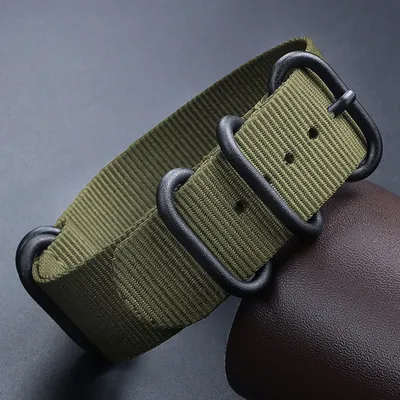 18mm 20mm 22mm Armband für Seiko hochwertige Nylon Uhren armband Armee Sport Armband Ersatz für Omega Militär Casual Uhren armband Image