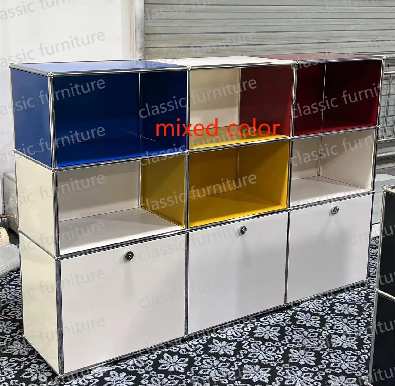 Balance Modulares Modul Möbel Maßgeschneiderte Metall Edelstahl Schrank Lagerung Sideboard Regal DIY Wohnzimmer