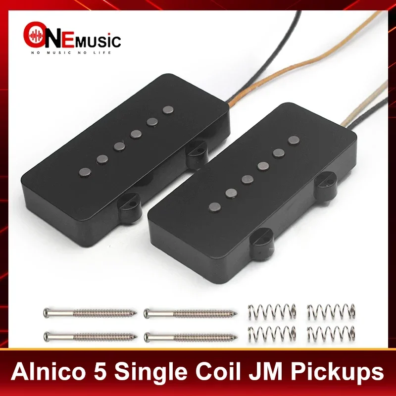 Alnico 5 Vintage Single Coil 6-saitiger E-Gitarren-Tonabnehmer Jazz-Master-Tonabnehmer N-8.1K B-8.8K Schwarz/Weiß/Gelb