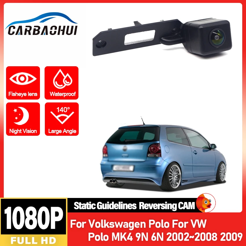 HD Nachtsicht Rückfahr kamera für Volkswagen Polo für VW Polo MK4 9N 6N 2002 ~ 2008 Rückfahr kamera Kennzeichen kamera Image