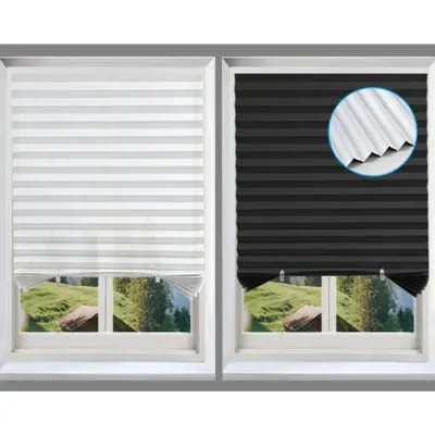 Selbst-Adhesive Plissee Jalousien Jalousien Vorhänge Wohnzimmer Halb Blackout Fenster Vorhänge Für Bad Balkon Shades