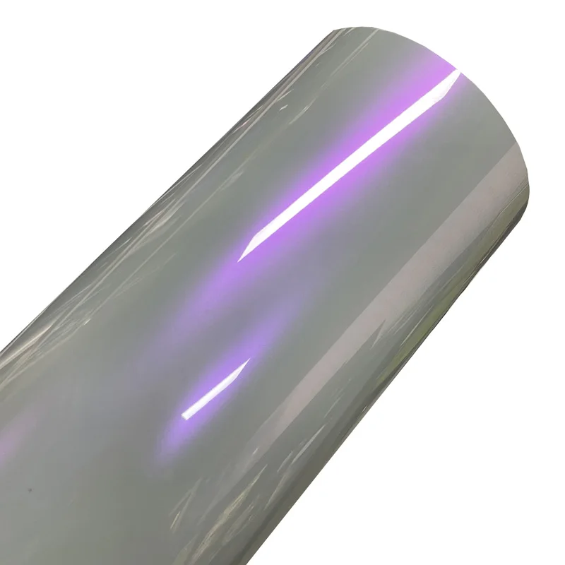 Candy Glossy Chameleon Vinyl Wrap Film Grau bis Lila Farbwechsel Selbstklebender Aufkleber Automotive Car Wrapping Folie Image