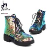 Frauen Herbst Winter Kurze Stiefel 2024 Trend Komfort Casual Hip-Hop Tanz Schuhe Mit Pailletten Club Party Frau Lace-up Ankle Stiefel