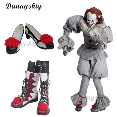 Halloween Stephen King's It Clown Stiefel Penny wise Cosplay Schuhe Erwachsene Männer Frauen Halloween Cosplay Stiefel Schuhe Image