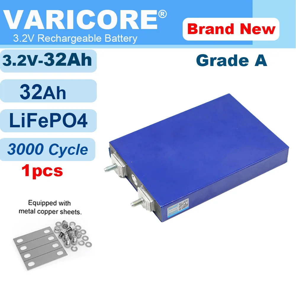 1 stücke VariCore 3,2 V 32Ah Lifepo4 Batterien 4S 12,8 V 3C 5C Lithium-Eisen Phosphat Batterie Pack Solar motorrad Elektrische Fahrzeug Image