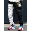 Weiße Hip Hop Multi Pocket Outdoor Wandern schwarze Cargo hose für Männer Multi pockets Hosen Mann große Größe Y2k Mode Overs ize Emo