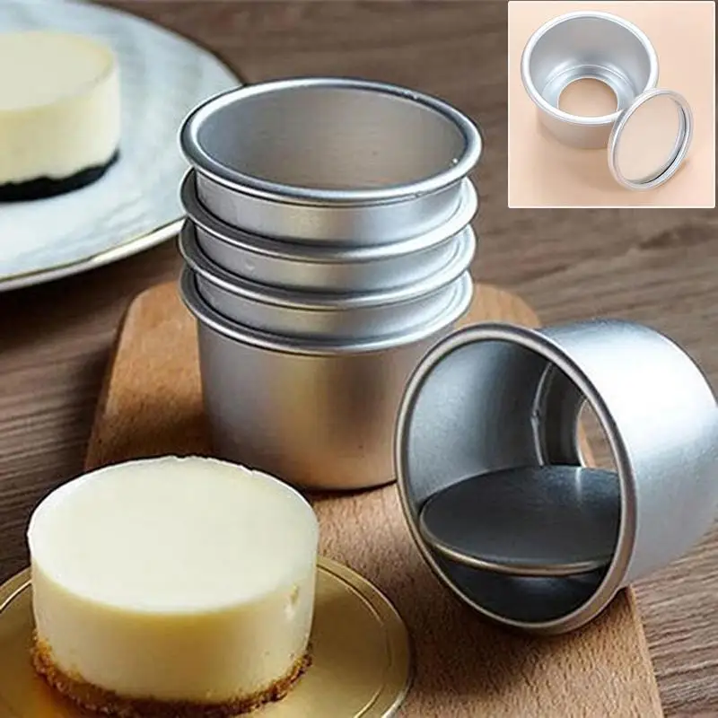 5 Teile/satz Mini Kuchen Backform mit Abnehmbarem Boden Aluminium Legierung für Pudding Und Kleine Kuchen Lebensmittel Grade