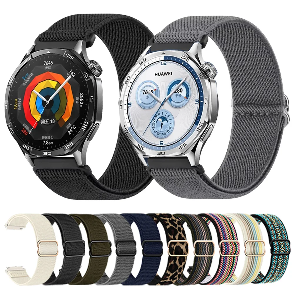 20 mm 22 mm geflochtenes Schlaufenarmband für Huawei Watch GT 5 Pro 46 mm Band GT5 4 3 2E 46/42 mm elastisches Armband HONOR Magic Watch4 GS 3 Pro Image